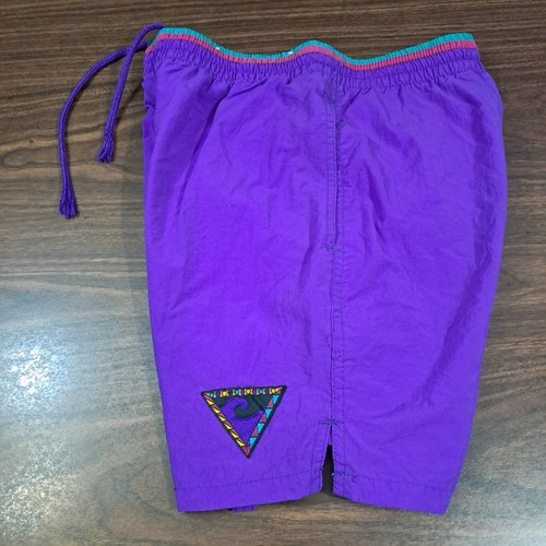 Vintage 1990s Teal Geometric Surf Rags Boys Swimsuit Trunks Size Large 14 16 - Picture 13 of 20