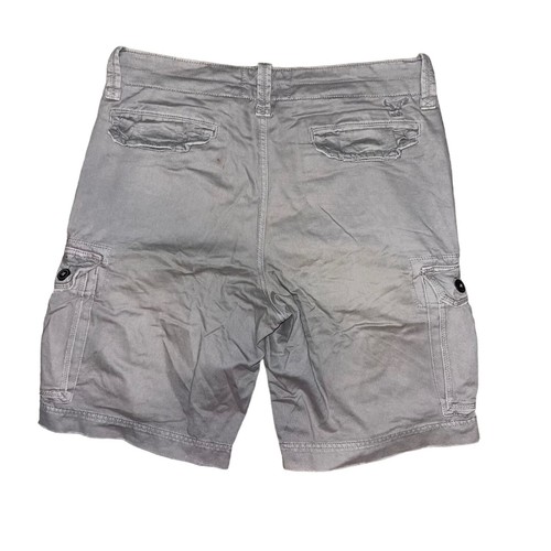 American Eagle Outfitters Herren Cargo Shorts 34 klassische Länge grau khaki Chino - Bild 4 von 8