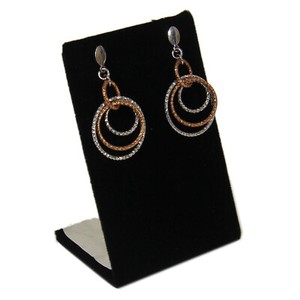 earring holder stand display jewelry dangling stud velvet pair