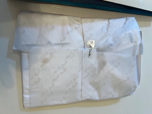 NWT Paul Smith Mens White Point Collar Stripe Lining Sleeve Dress Shirt 16’BAG - Picture 3 of 7