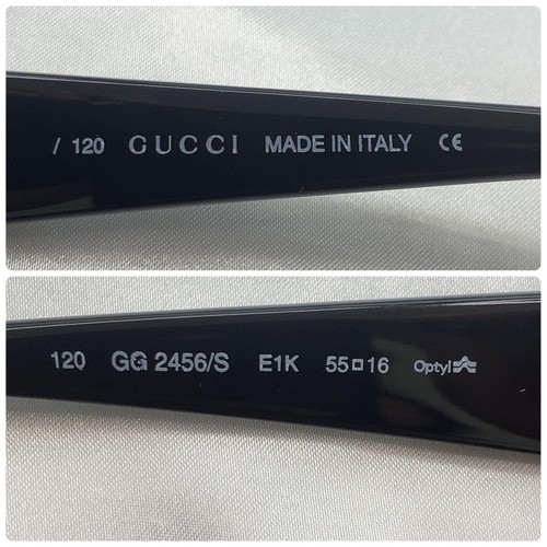 GUCCI Sunglasses GG2456S Eyewear Accessory Lens color brown Frame color black - Picture 9 of 10
