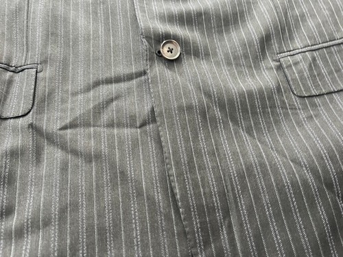 Gianluca Isaia Napoli Men's Striped Blazer Suit Size 56 Coat Made In Italy - Picture 2 of 16