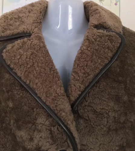 Scandinavian Fur Company Shearling Sheepskin Vintage Ladies Coat Jacket - Picture 3 of 4
