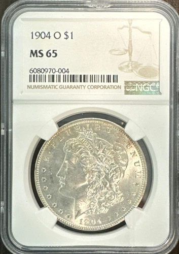 1904-O MORGAN SILVER DOLLAR $1 NGC MS 65