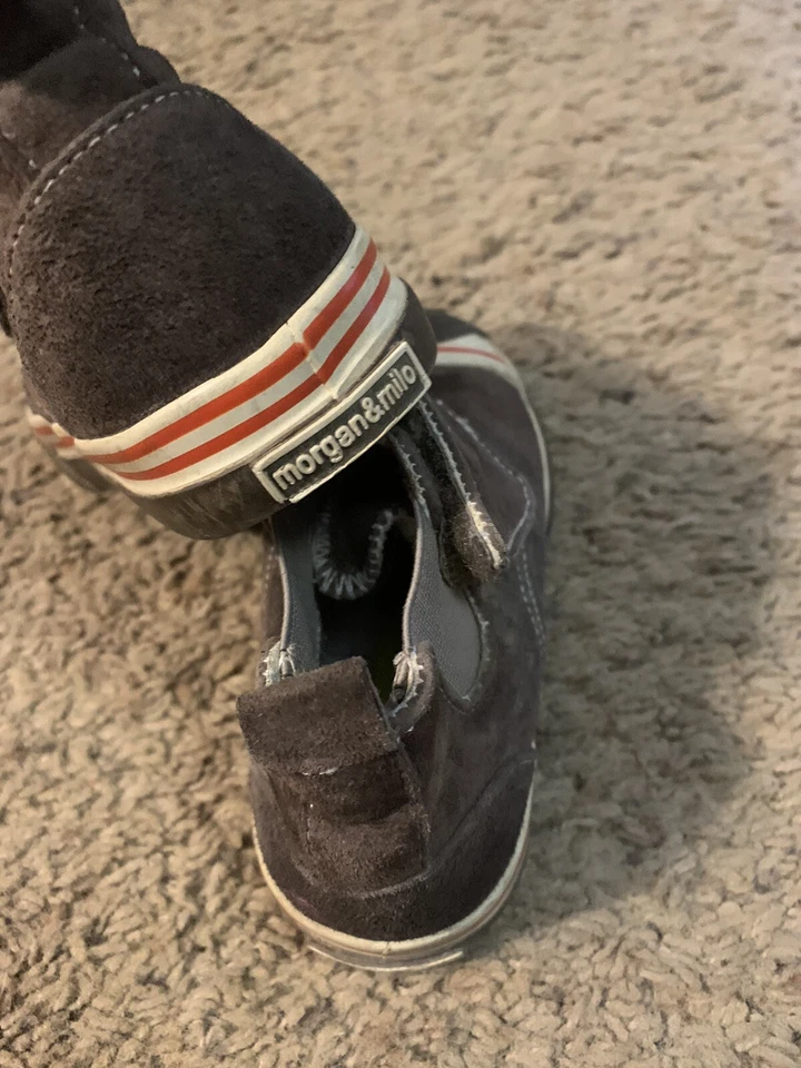 Niños Pequeños Morgan & Milo Marrón Gamuza Ajustable Botines Zapatos Talla 7 Foto 4 de 4