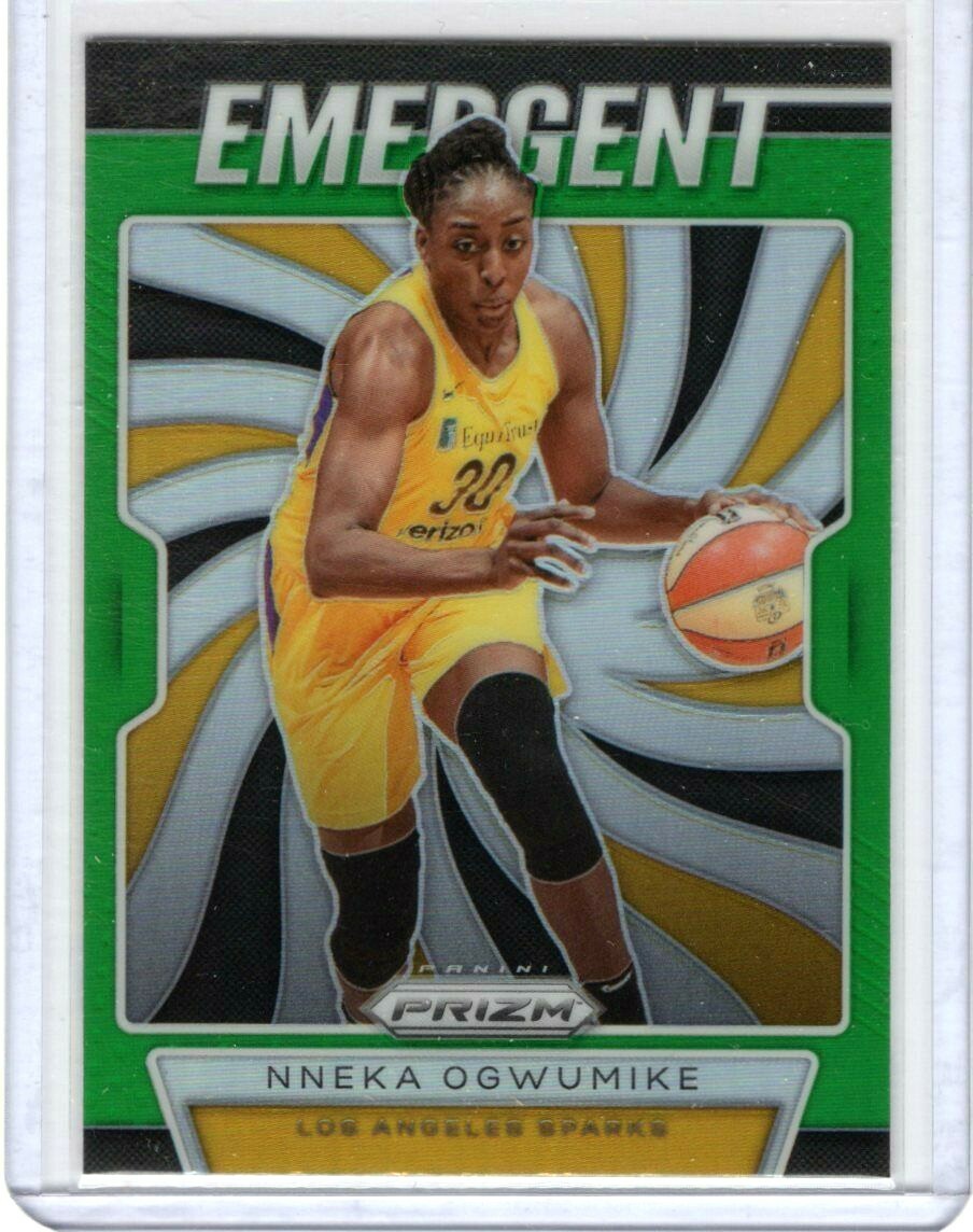 2020 Prizm WNBA Nneka Ogwumike Green Emergent #5 Los Angeles Sparks
