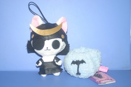 Acogedor muñeco de peluche The Gothic World of Nyanpire White Cat Masamunya 5,12" - Imagen 1 de 11