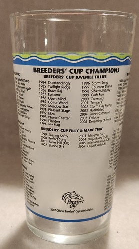 2007 - Breeder's Cup @ Monmouth Park glass in MINT Condition - Bild 3 von 6