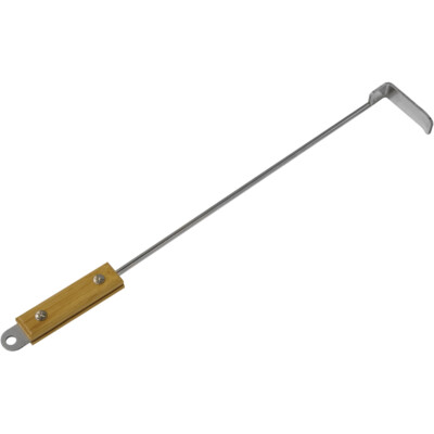 Holzstiel BBQ & Kamado Grill Ascheschaber - 420 mm abgewinkelt Holzkohle Reiniger Werkzeug