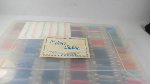 Vintage C&L Crafts & Co Color Caddy Embroidery Floss Bin Skeins Thread