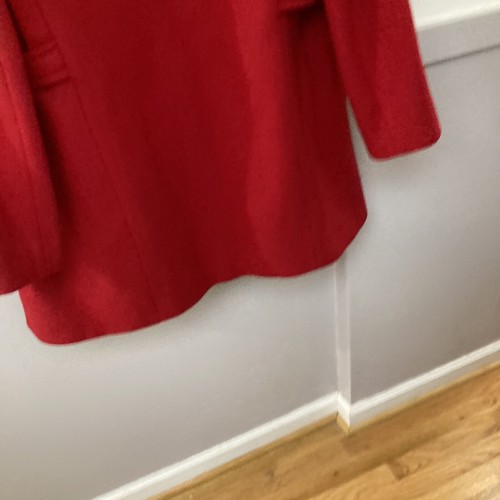 Women’s International Scene Vintage Size 8 100 Wool Red Coat - Picture 10 of 15