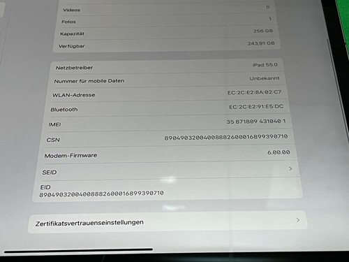 Apple iPad Pro 12,9 Zoll 3. Gen 256GB, Wi-Fi + 4G - Space Grau Zustand: Gut - Afbeelding 7 van 24