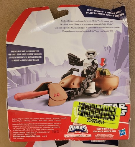 PLAYSKOOL STAR WARS GALACTIC HEROES SCOUT TROOPER SPEEDER BIKE & HAN SOLO SETS - Picture 4 of 8