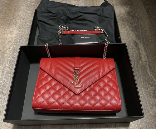 ysl envelope bag red