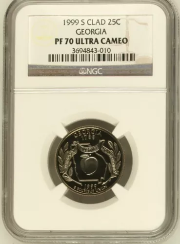 1999 S Clad Georgia Quarter NGC PF 70 Ultra Cameo