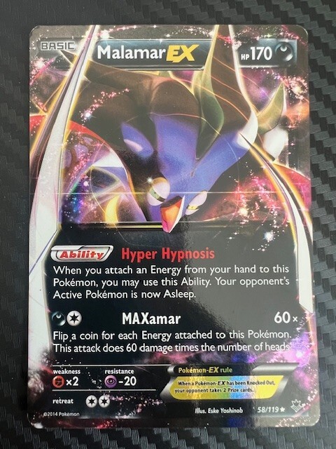 Pokemon TCG Phantom Forces Malamar EX 58/119 Ultra Rare Holo LP