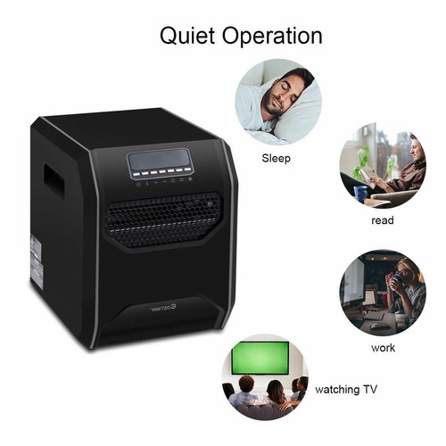 Portable Electric Space Heater 1500W 12H Timer LED Remote Control Room Office - Picture 3 of 10