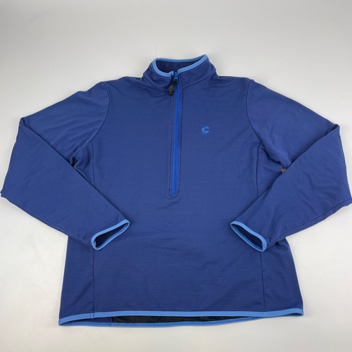 Vintage Cannondale Damengröße XL Polartec Thermo Waffel 1/2 Reißverschluss Fleece hergestellt in den USA