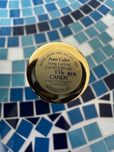 Lápiz labial de color puro súper difícil de encontrar Estee Lauder raro de colección en fundición de metal dorado - Imagen 25 de 27