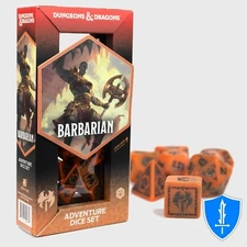 Barbarian Class Dice - Set of 16 Orange - Sirius Dice D&D RPG