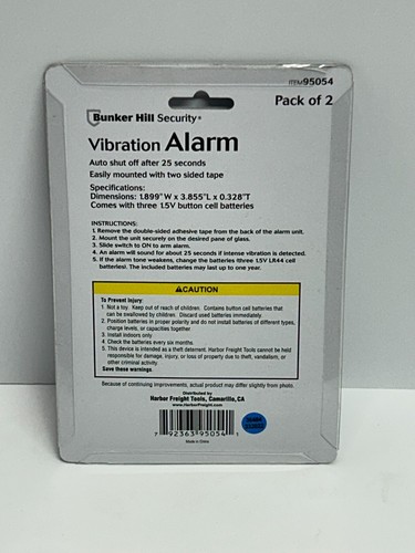 Security Vibration Window & Door Alarm Siren Bunker Hill - New - Picture 2 of 2