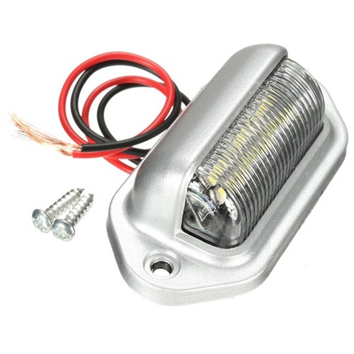 Chrome 6LED License Number Plate Tag Interior Step Light For Boat RV Trailer _in - Picture 5 of 8
