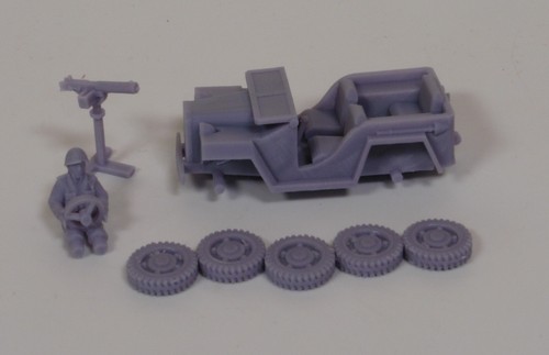 28mm 1/56 3D Resin gedruckt WWII Russian Soviet Gaz Jeep passend für Bolt Action - Bild 1 von 3