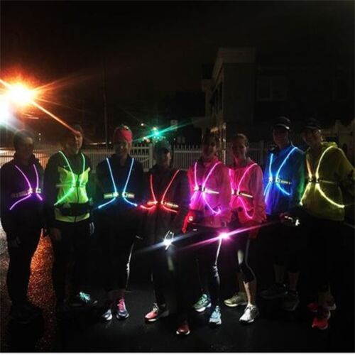 360 Reflective LED Flash Driving Vest Night Running Cycling Safety Bike Vest Ghb - Picture 2 of 4