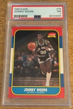 Johnny Moore - 1986 Fleer #76 - PSA 7 (#90720999) New Slab