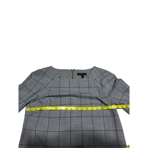 Banana Republic Gray Windowpane Check Dress Size 8 - 第 6/8 張圖片