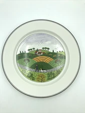 Villeroy Boch Design Naif Dinner Plate Hunter & Dog 10.5" LaPlau