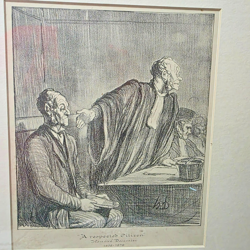 Honoré Daumier "Ein respektierter Bürger" Lithographie Druck - gerahmte satirische Kunst - Bild 5 von 7