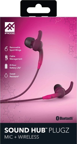 iFrogz Kopfhörer Headset Bluetooth Earbud-Sound Hub Tone-FG Mikrofon lila pink - Bild 6 von 8