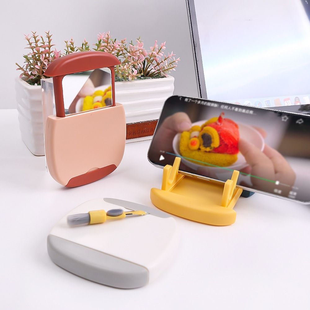 Plastic Portable Mobile Phone Stand Headset Holder Pen Brush Earphone Cleaner - Picture 9 of 15