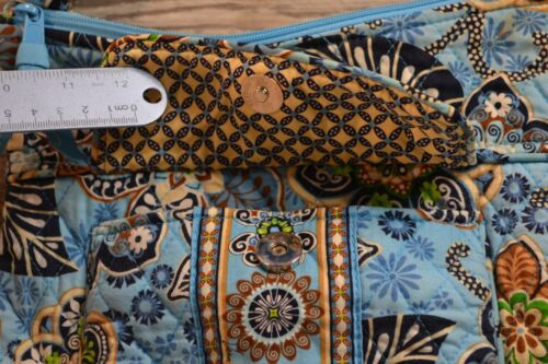 Vera Bradley Hipster Crossbody Blue Retired Floral Blue Black White - Picture 3 of 6