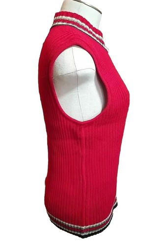 St. John Sport Womens Ribbed Sleeveless Knit Tank Top Shell Blouse Top Size L - Picture 6 of 9