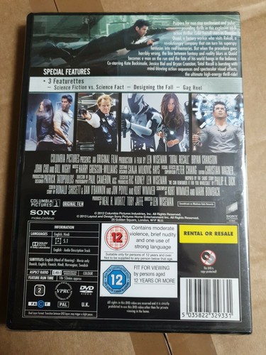 Total Recall: Theatrical Edition (2012) Colin Farrell Film DVD New Sealed .11. - Picture 2 of 2