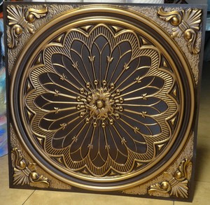 Details About Pvc Faux Tin Glue Up Drop In Ceiling Tiles 24x24 D238 Antique Gold Lot 5 As Is