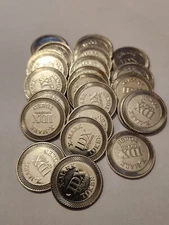 IDX X-Mark 1.073/A045 - Lot of 50 High Security Vending Tokens - Plain Edges