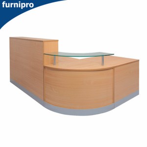 Rapidline Flow Reception Counter 2400mm Beech Stylish Office