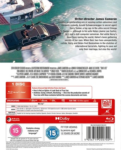 TRUE LIES (Arnold Schwarzenegger Jamie Lee Curtis) New Blu Ray + Slipcase - Picture 2 of 2