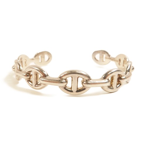 HERMES Chain D'ancre Enchainee Bracelet Silver 925
