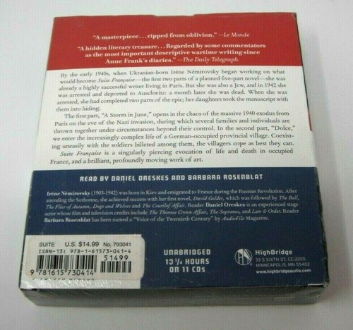 Suite Française by Irene Nemirovsky (2006, 11 Audio CDs, HighBridge ) NEW SEALED - Picture 4 of 6