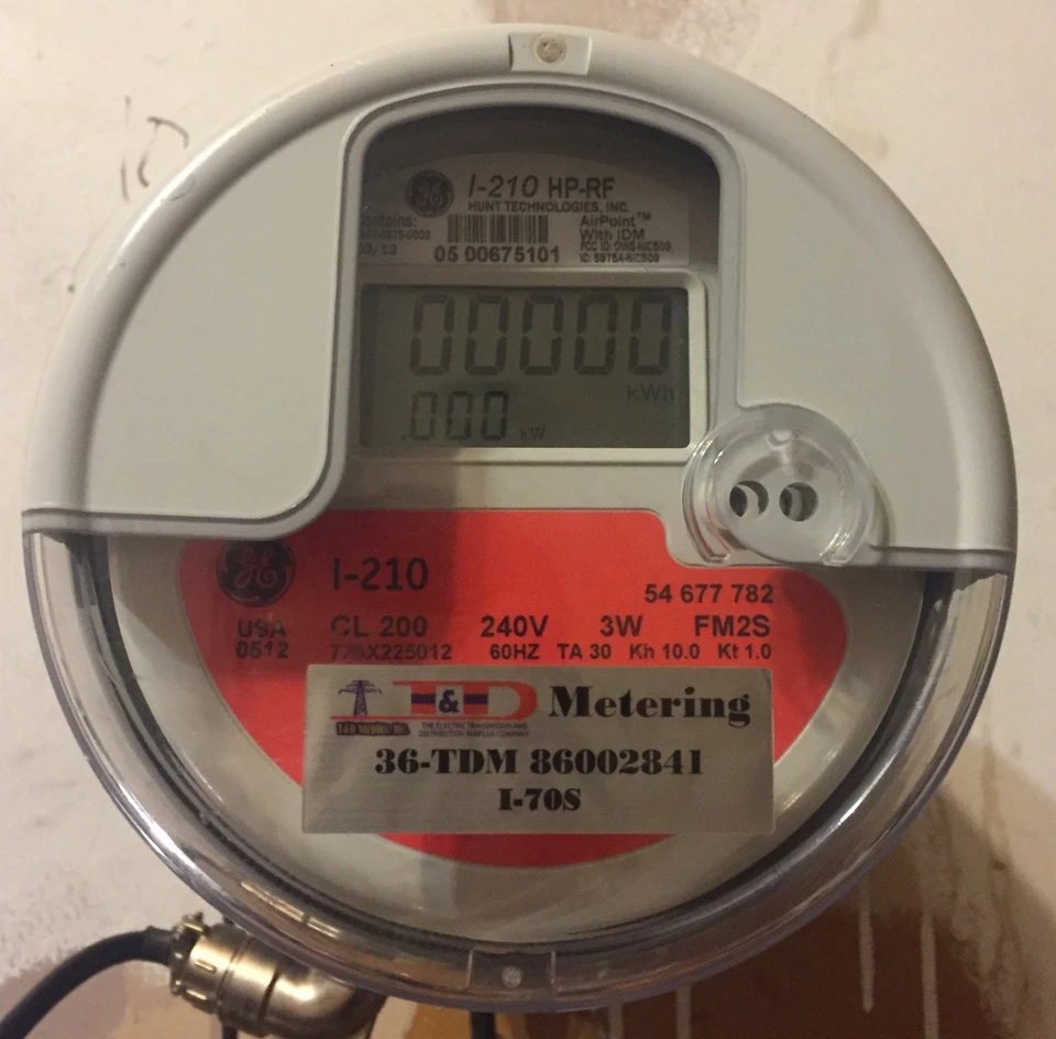 GE, GENERAL ELECTRIC WATTHOUR METER KWH, KV2C, FM36S (6S) 13 LUGS, 4W, 120-480V, - Image 3 of 4