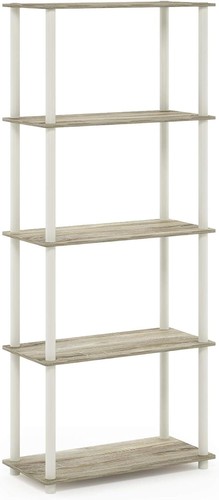 Open Shelf Bookcase Bookshelf 5 Tier Tall 8 Cube Shelves Storage Organizer Large - Picture 2 of 24