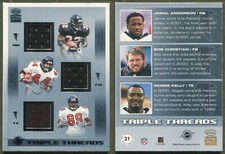 2002 Pacific Crown Royale Triple Threads Jerseys #31 Anderson /Christian /Kelly