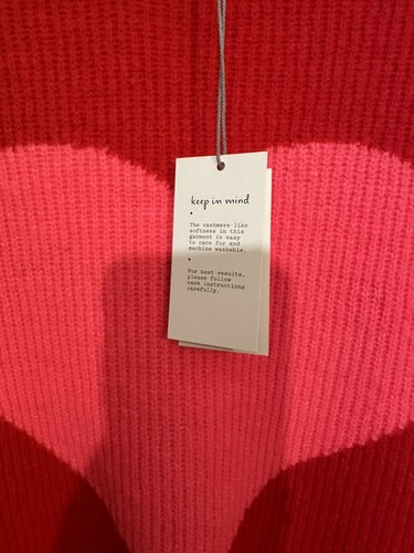 Rare! NWT Target Valentines Day Red Heart Sweater, Insta Fav, Size XS - Picture 6 of 7