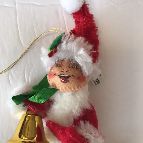 Annalee Christmas Elf Ornament 2012 Santa Claus Bell Holiday Decoration Kitsch - Picture 10 of 12