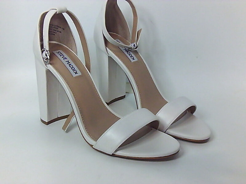 Steve Madden Carrson Womens Heeled Sandals White White White Leather 10 US 8 UK G 82c69b Steve Madden Carrson Womens Heeled Sandals White White White Leather 10 US 8 UK G 82c69b