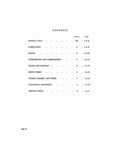 BSA workshop service manual 1966, 1967 & 1968 A50 ROYAL STAR - Bild 2 von 12